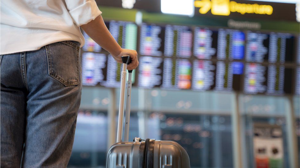 Person waiting in airport