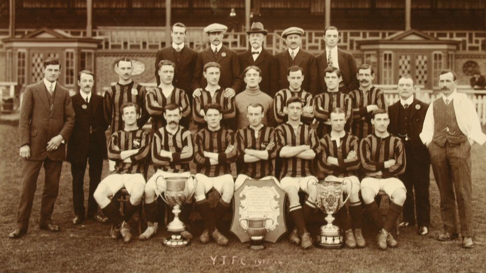 What is believed to be the first team photo of Great Yarmouth Town FC