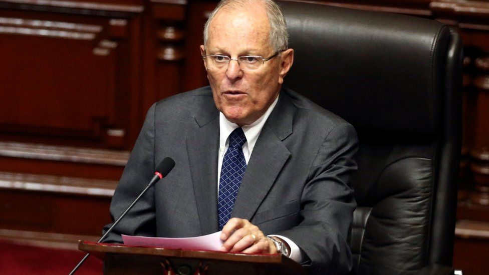 Peru's President Pedro Pablo Kuczynski makes final remarks to lawmakers of the opposition-ruled Congress, in Lima, Peru, December 21, 2017