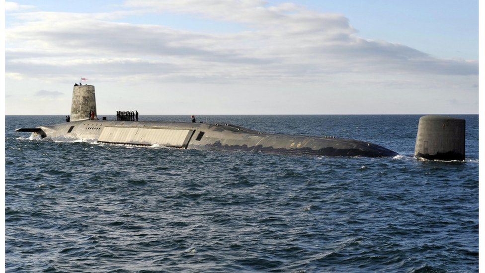 Submarine carrying UK's nuclear missiles