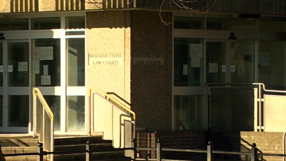 Merthyr Crown Court sign