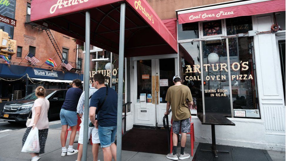 A coal-fired pizza restaurant seen in Manhattan