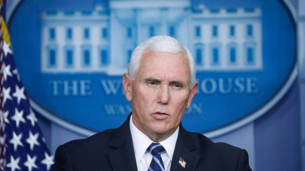US Vice-President Mike Pence at the White House (file photo)