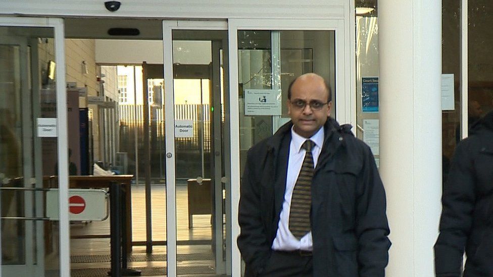 Nirav Sheth, seen leaving court, pleaded guilty to not disclosing the true origin of a donation to Northampton South Conservatives in 2014