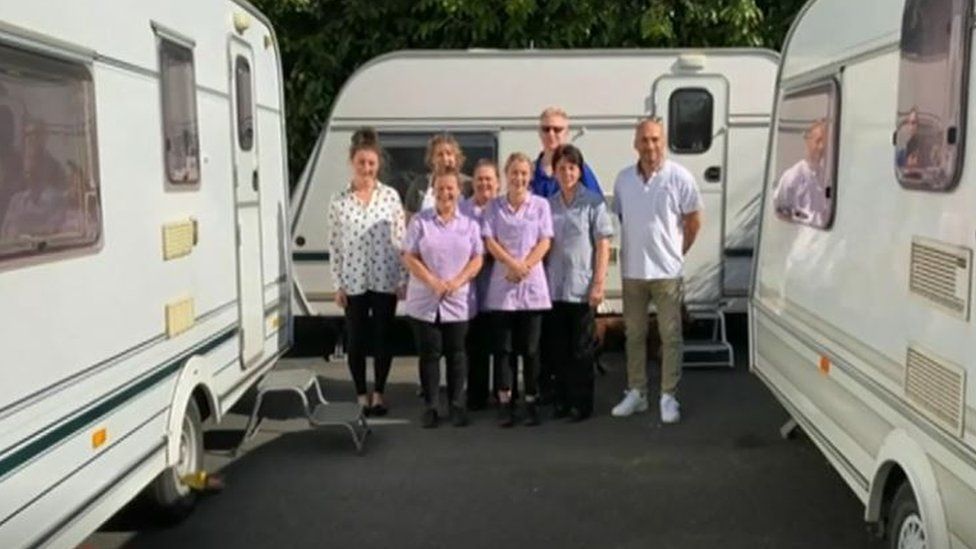 Carers with gifted caravan