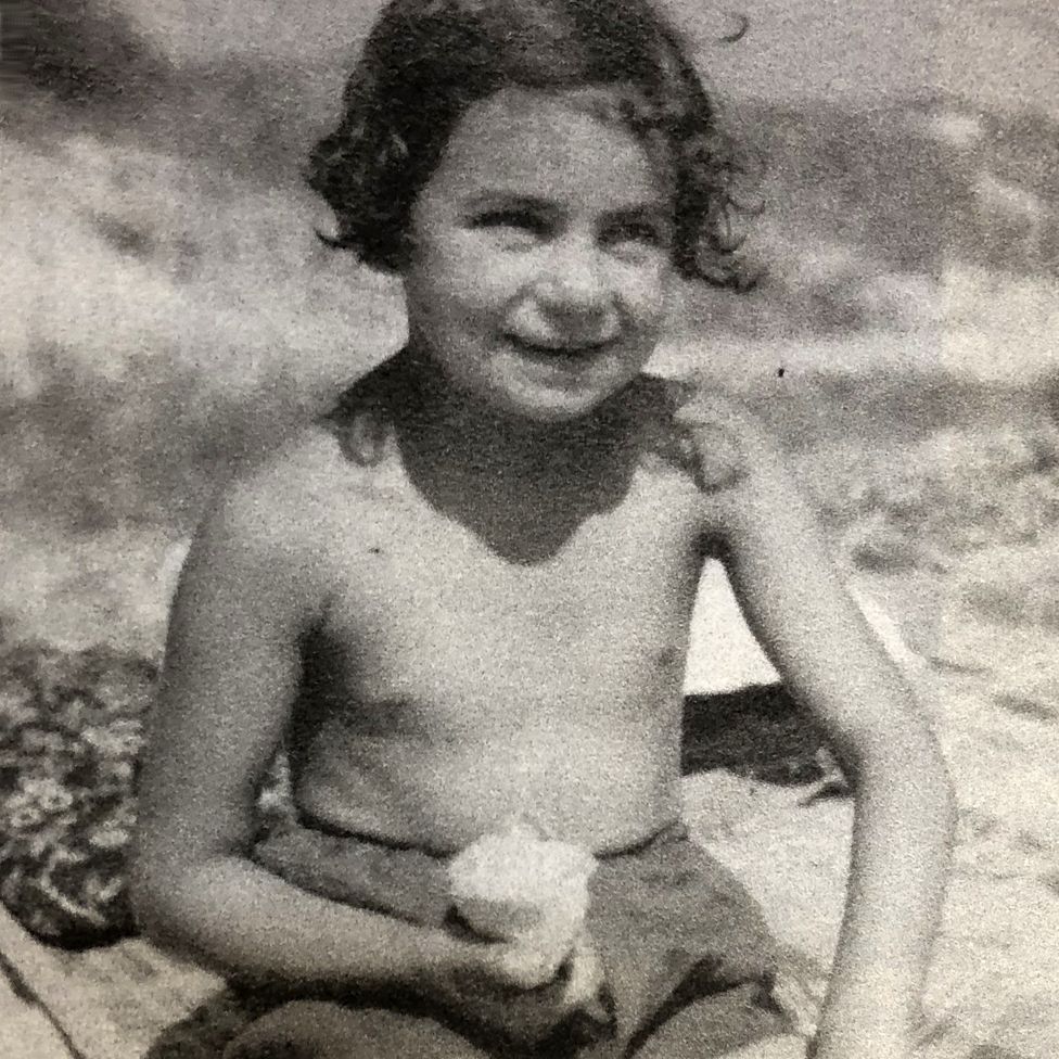 Ruth on holiday as a young child