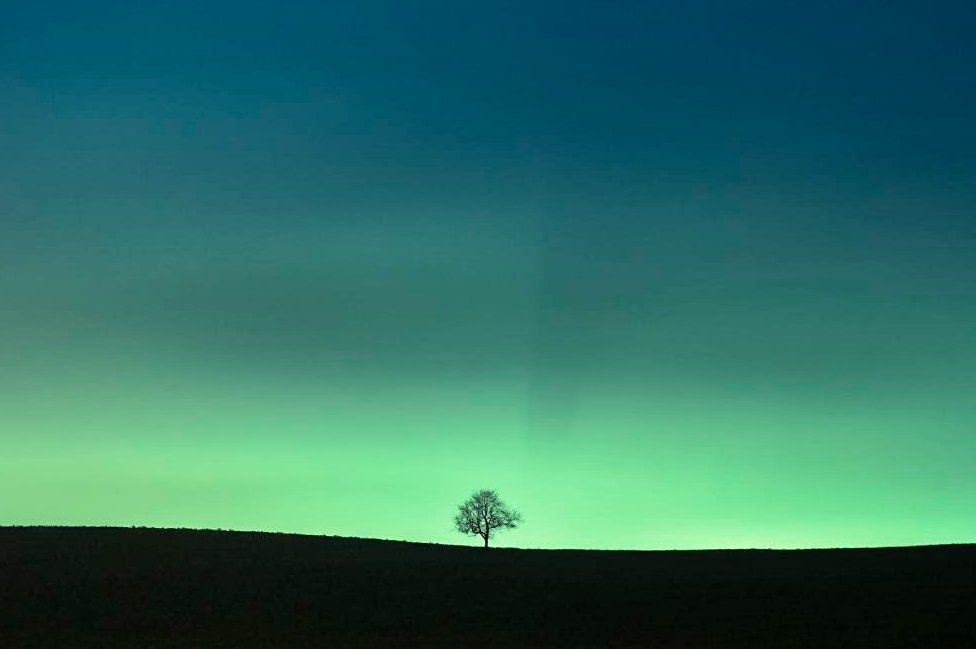 Aurora borealis seen from Ravenshead in Nottinghamshire