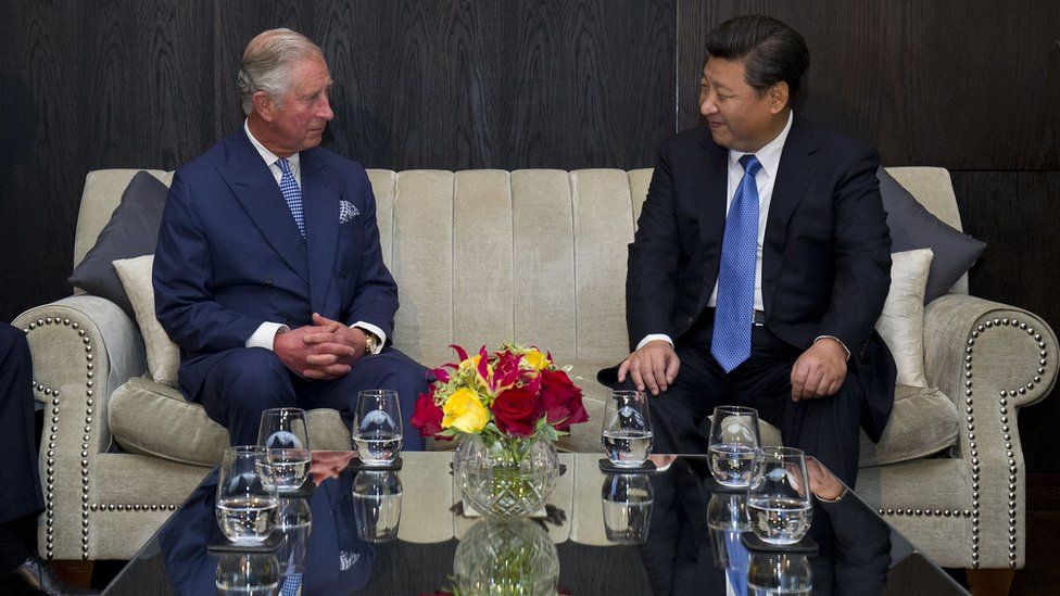 Prince Charles held talks with the Chinese president at a hotel in central London