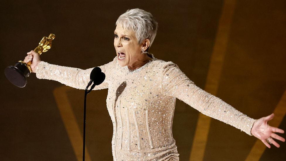 Jamie Lee Curtis wins the Oscar for Best Supporting Actress for at the 95th Academy Awards in Hollywood, Los Angeles, California, U.S., March 12, 2023