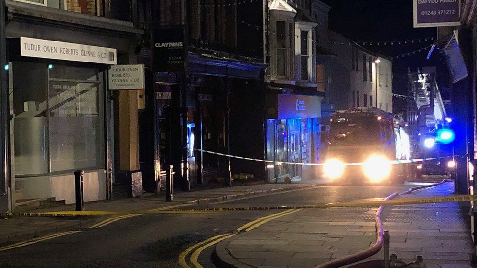 fire service on Bangor High Street