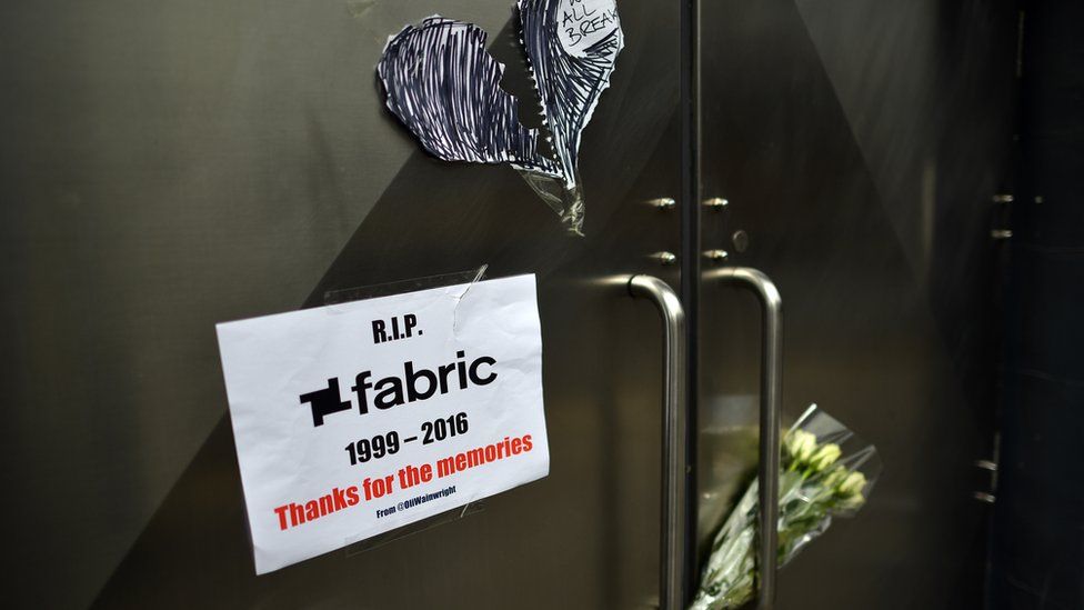 Fabric nightclub's doors