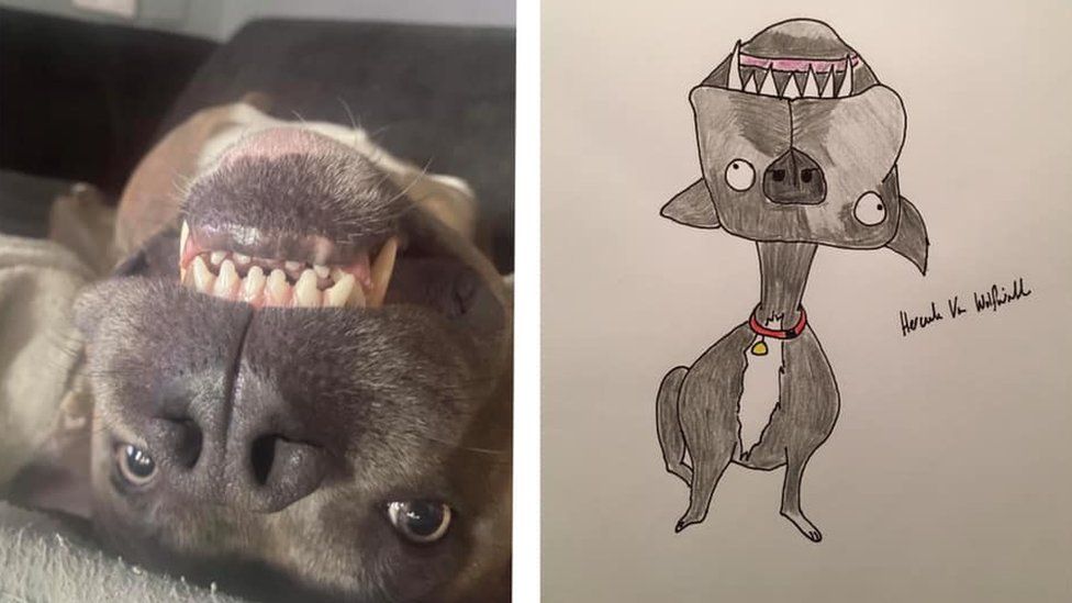 Cartoon of a dog