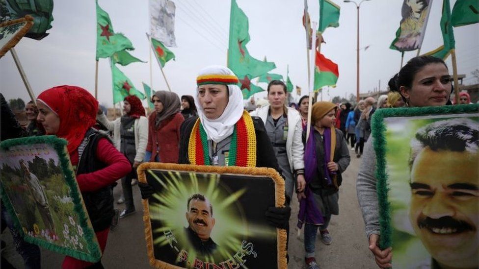 Kurds rally in Hassakeh province in northern Syria (18/01/18)