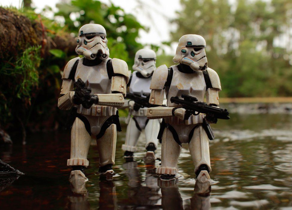 Stormtroopers in a river