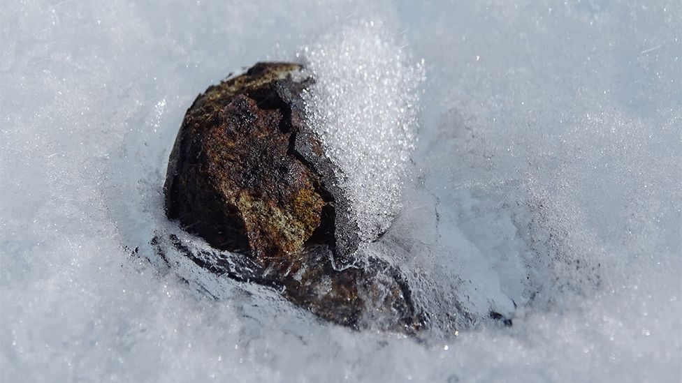 Meteorite up close