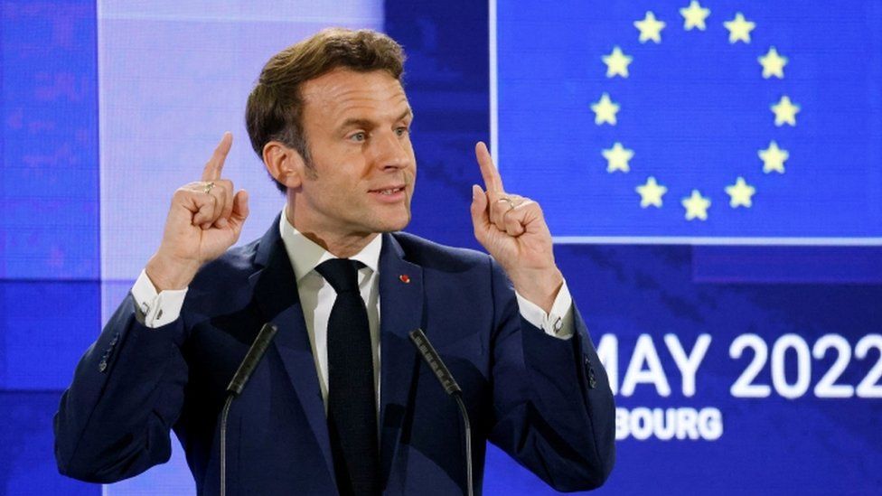Image shows Emmanuel Macron