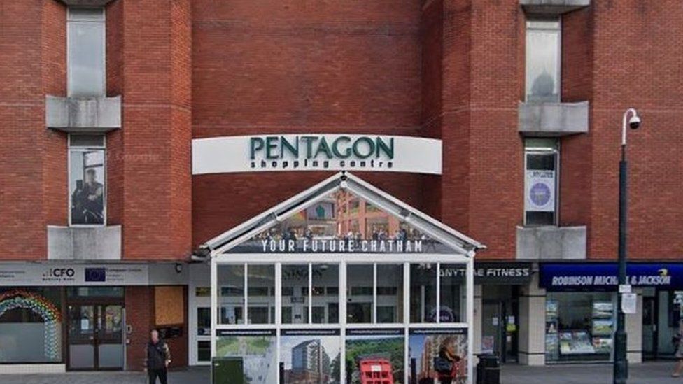 The Pentagon shopping centre in Chatham, Kent