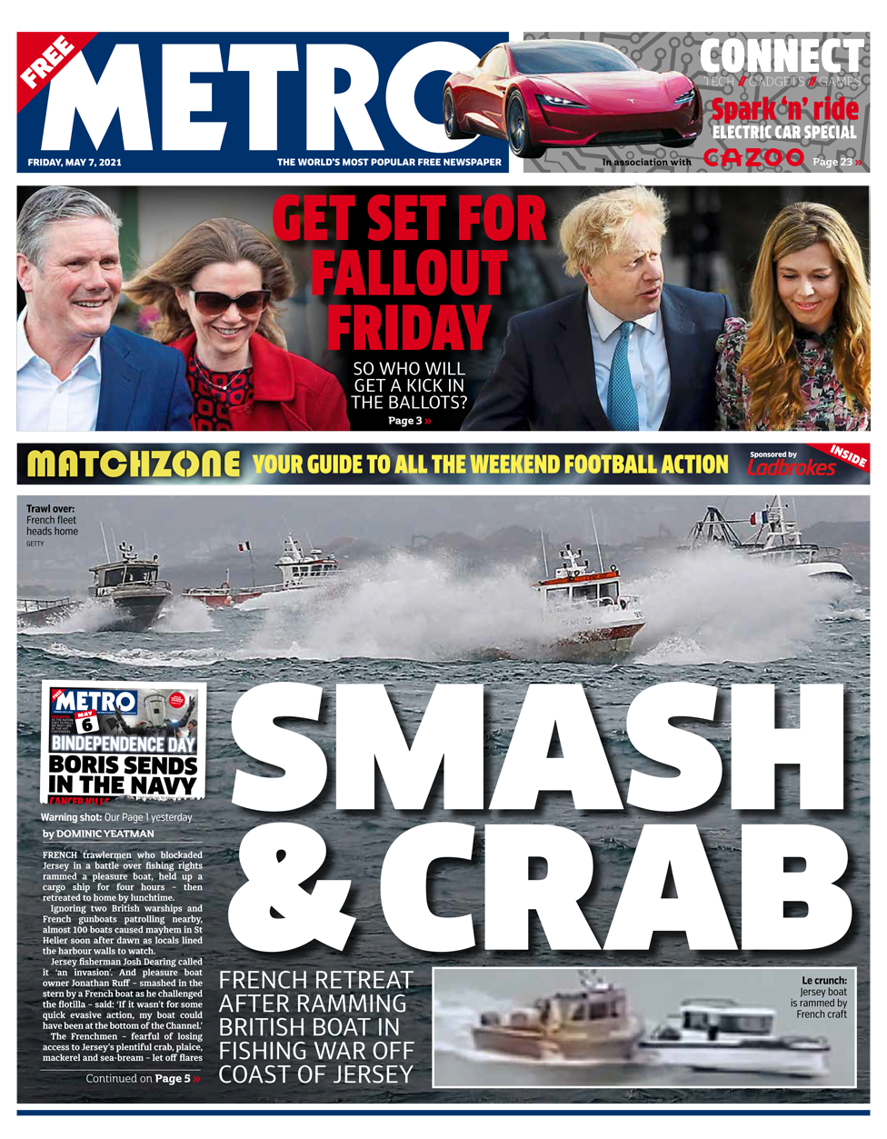 Metro front page