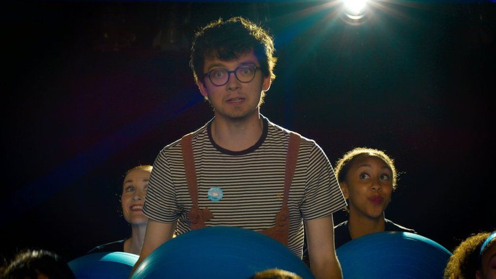 Actor Asa Butterfield appearing in the film supporting the Covid vaccine