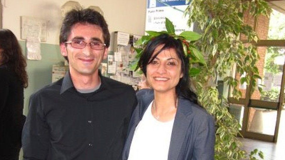 Hamaseh Tayari with her boyfriend Ale Citi