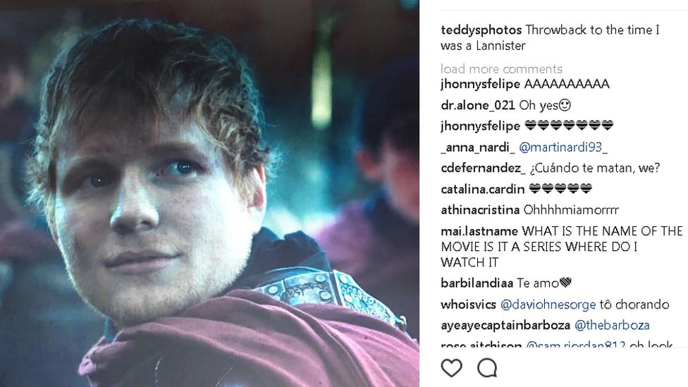 Ed Sheeran on Instagram