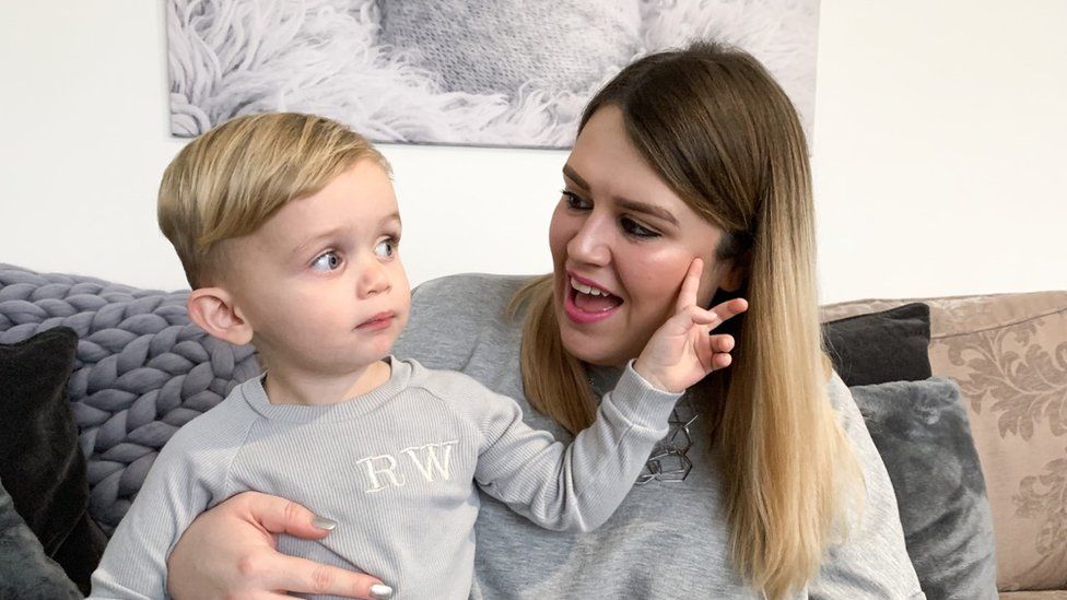 Rising Instagram star Ralphie Waplington with his mum, Stacey Woodhams