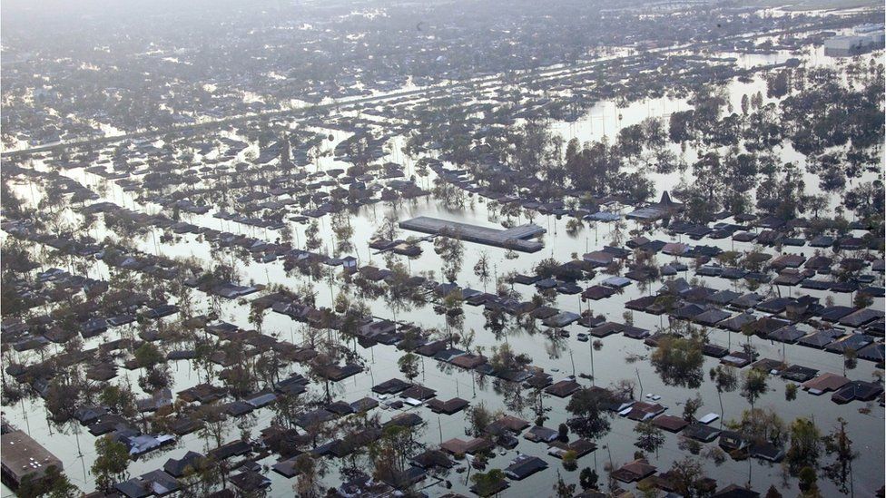 Gentilly neighbourhood of New Orleans after Hurricane Katrina - September 2005