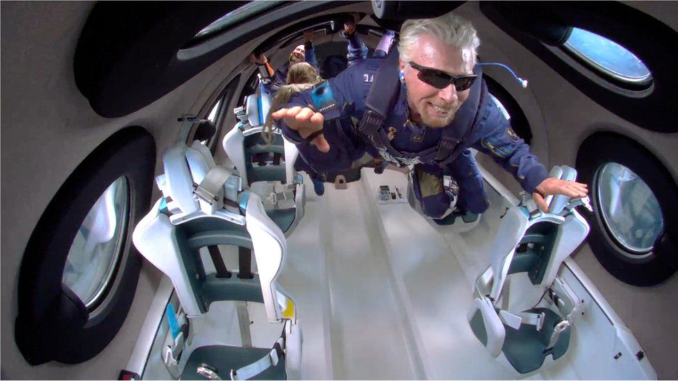 Sir Richard Branson travelled to space in 2021 in his Virgin Galactic commercial space plane