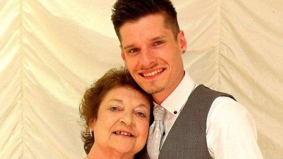 Michael Friend with grandmother Pauline