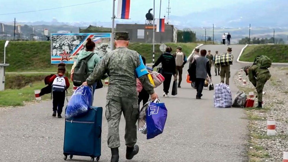 Several thousand refugees have sought protection from the Russian peacekeeping contingent