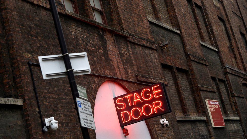 Stage door at the Old Vic in London