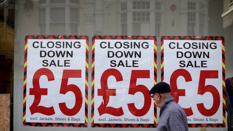 Closing down sale on the UK high street