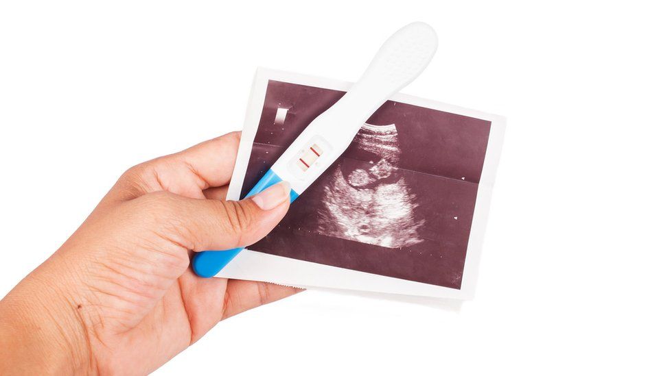 Pregnancy test and baby scan