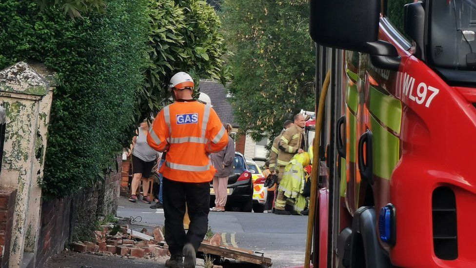 Three People Rescued From Chesterfield Building Collapse Bbc News