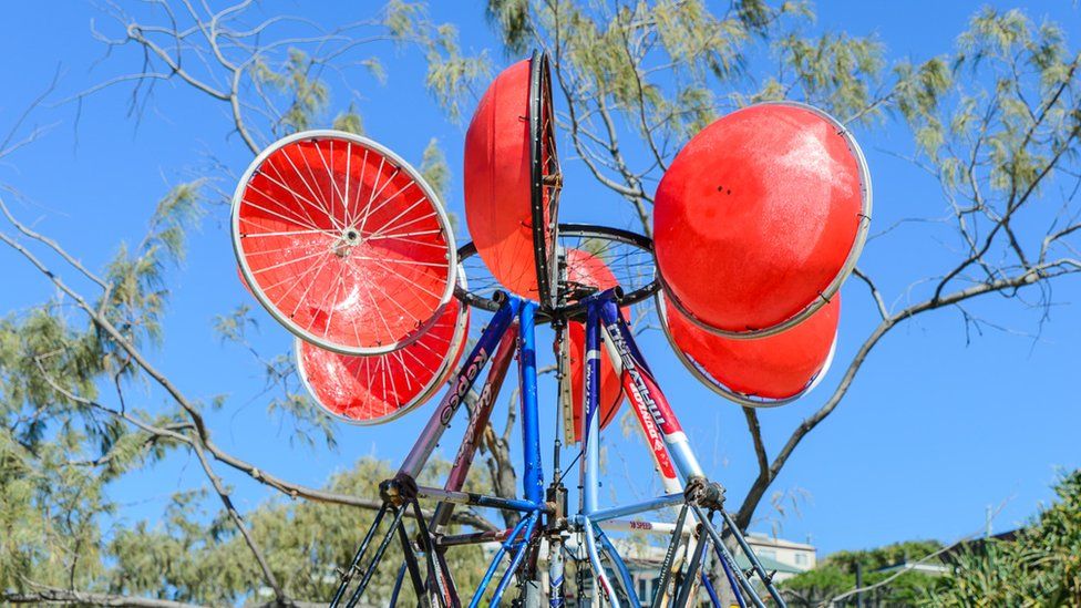 In pics Giant sculptures on the beach BBC Newsround