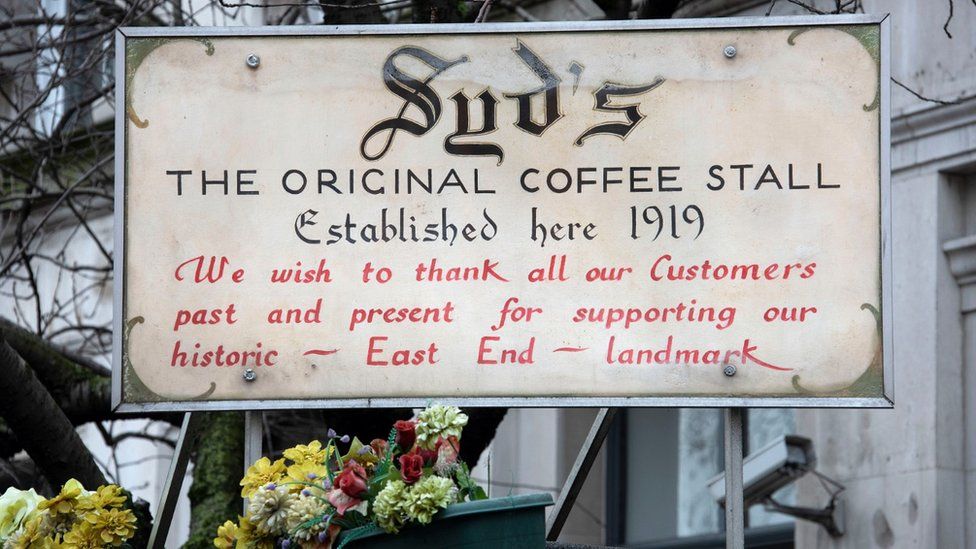 Coffee stall sign