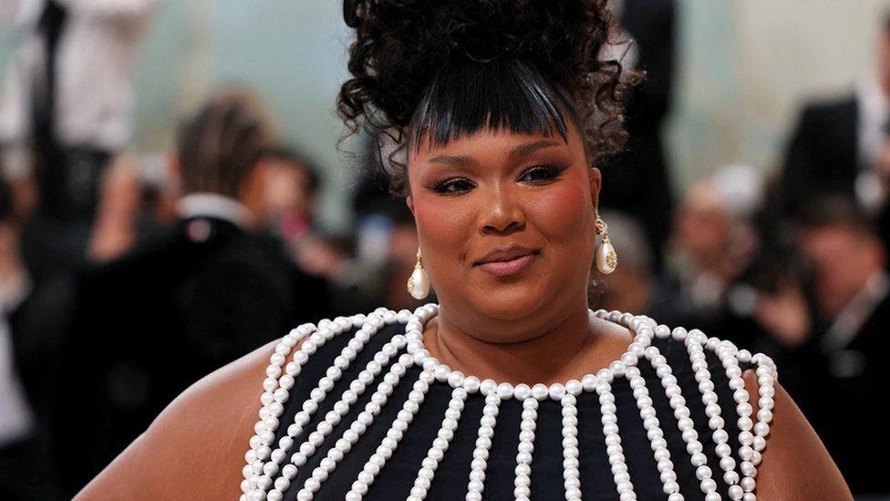 Lizzo poses at the Met Gala in New York City, 2023.