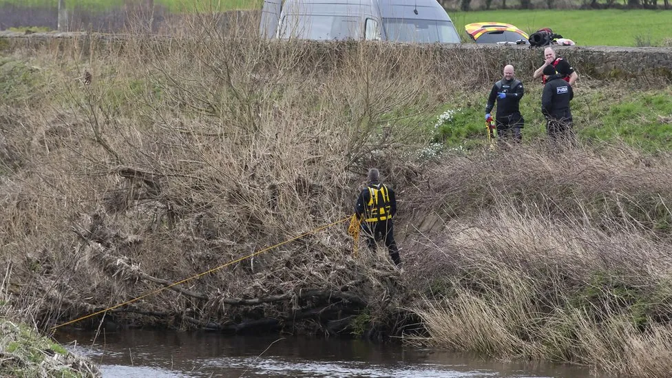 Râul în care a fost găsit cadavrul femeii FOTO BBC News