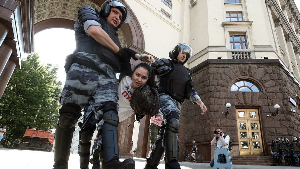 Задержания на акции оппозиции в Москве 27.07.19