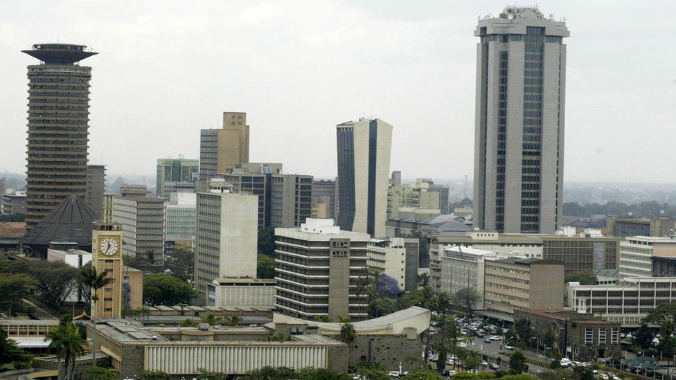 General view of cityscape (skyline) of Kenya's capital city.