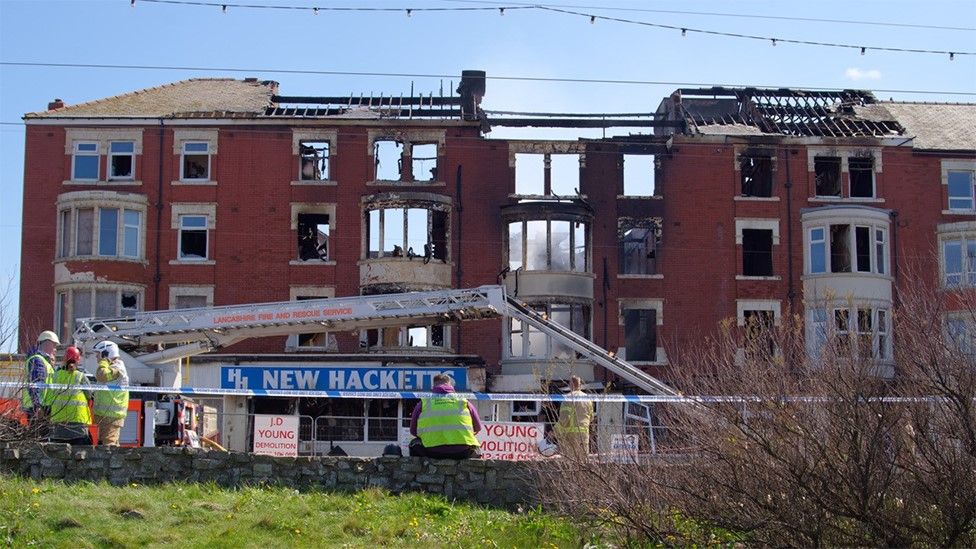 Blackpool hotel fire Civic group backs demolition in conservation area BBC News