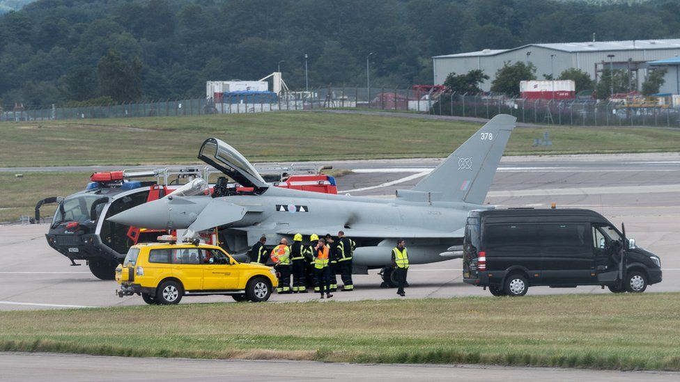 RAF jet emergency landing