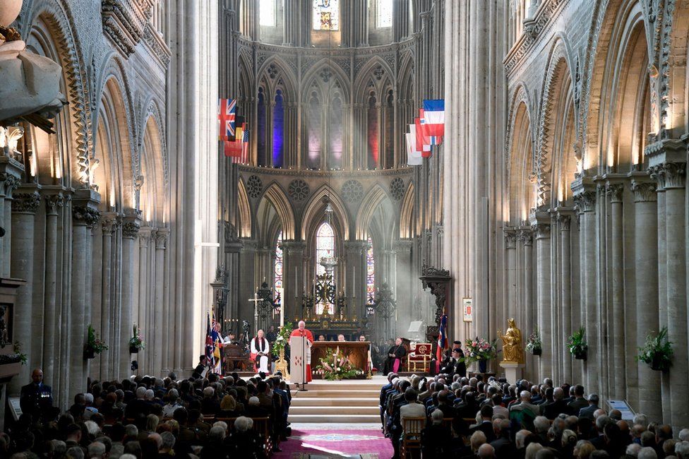 D-Day memorial service in Bayeux cathedral