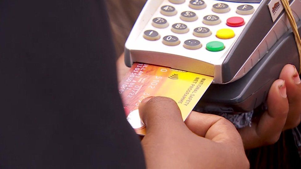 A card reader used to carry cash transfer transactions