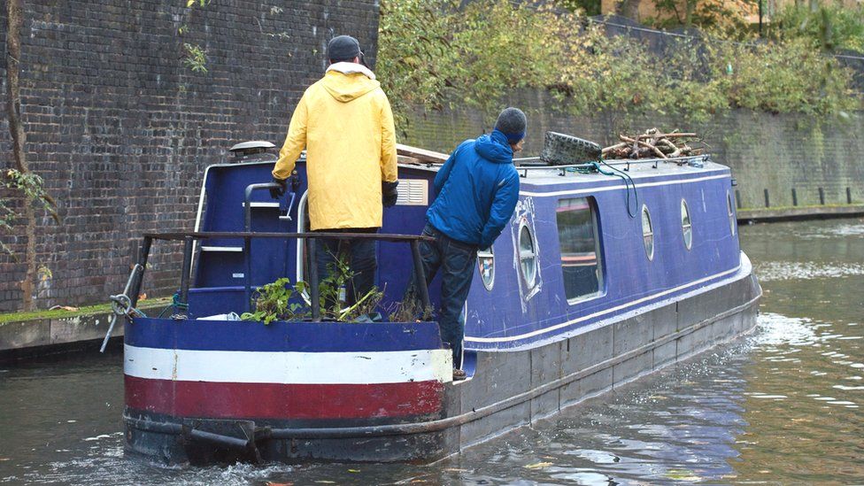 Лодка по каналу в Лондоне