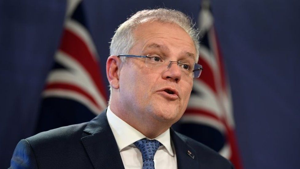 Australian Prime Minister Scott Morrison speaks at a news briefing in Sydney. Photo: 15 March 2020