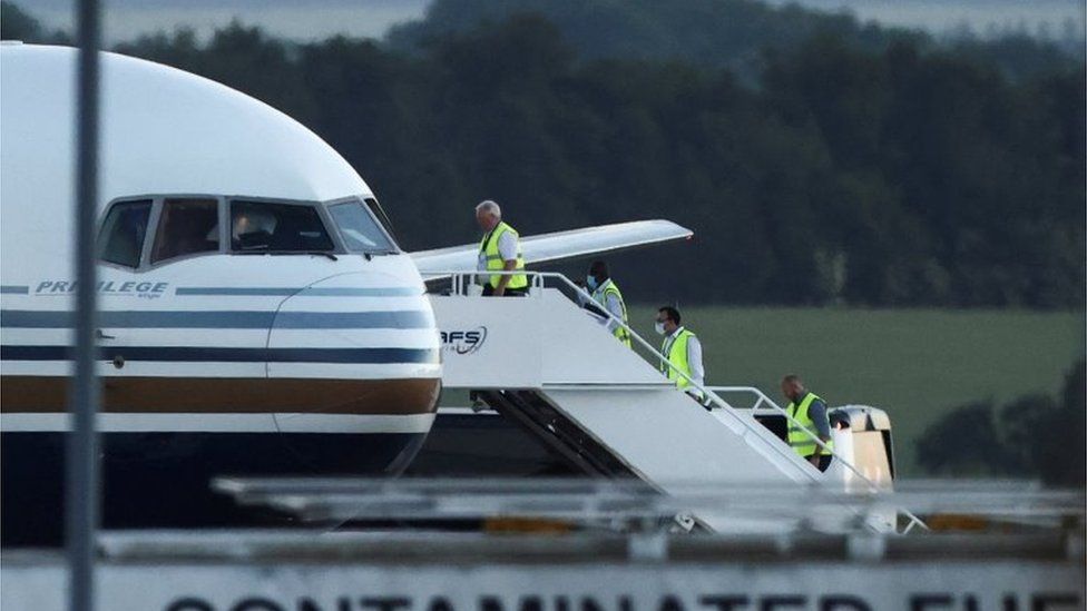 Rwanda deportation plane