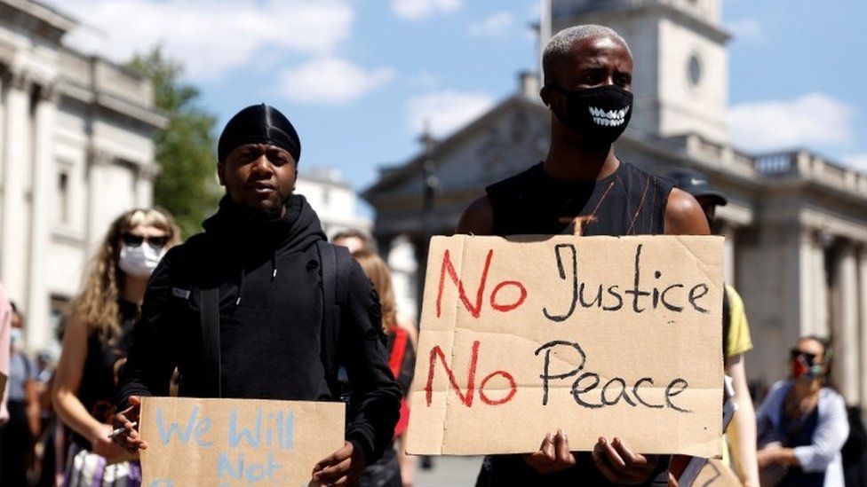 Black Lives Matter protest in Trafalgar Square