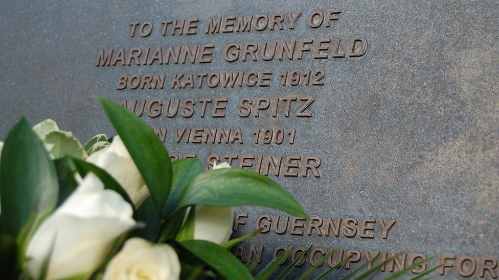 Guernsey holocaust memorial plaque