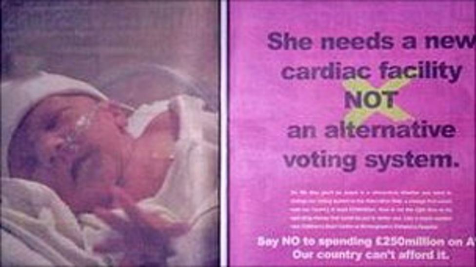 AV campaign poster showing baby in incubator